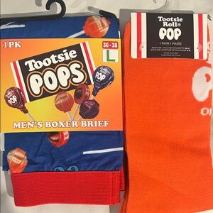 Tootsie Roll pop lovers men’s boxers and socks